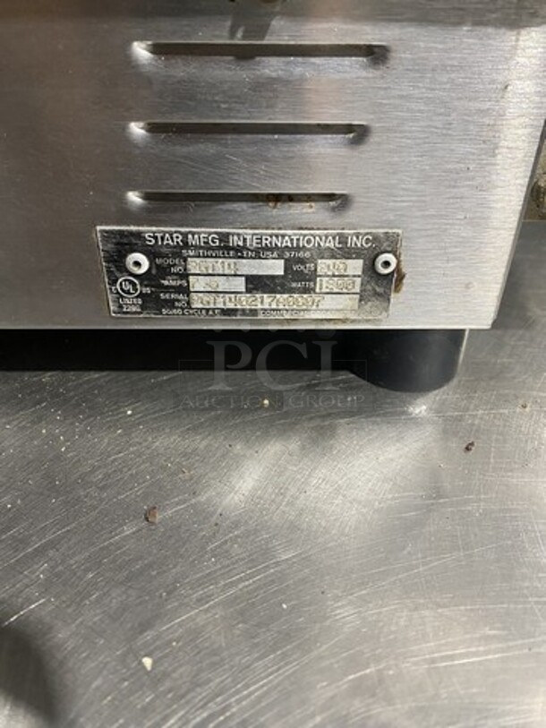 Star Counter Top Panini Press Grill! Model PGT14 Serial PGT140217A0007! 240V 1 Phase!  - Image 9 of 9