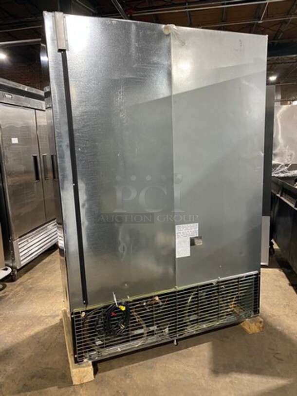 NICE! NEW! SCRATCH-N-DENT! LATE MODEL! 2022 Kool It Commercial Refrigerated 2 Door Reach In Cooler Merchandiser! With View Through Doors! With Poly Coated Racks! With Casters! Model: LX46FB SN: H89220100279 115V 60HZ 1 Phase! Left Side Outter Glass Is Shattered!  - Image 3 of 11