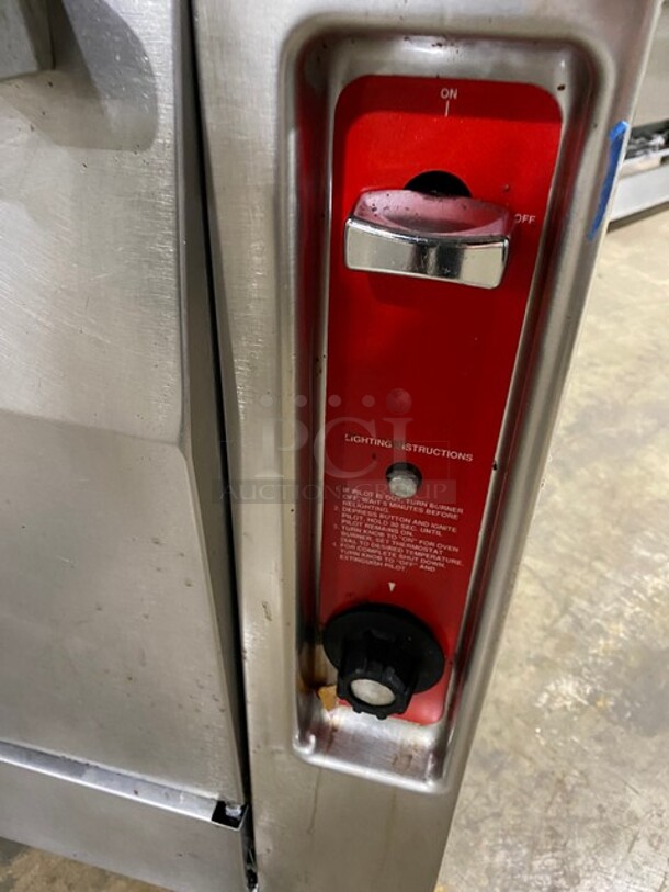 NICE! Vulcan Commercial Natural Gas Powered Flat Top Griddle! With Side/Back Splashes! With Oven Underneath! Stainless Steel! On Casters! - Image 8 of 9