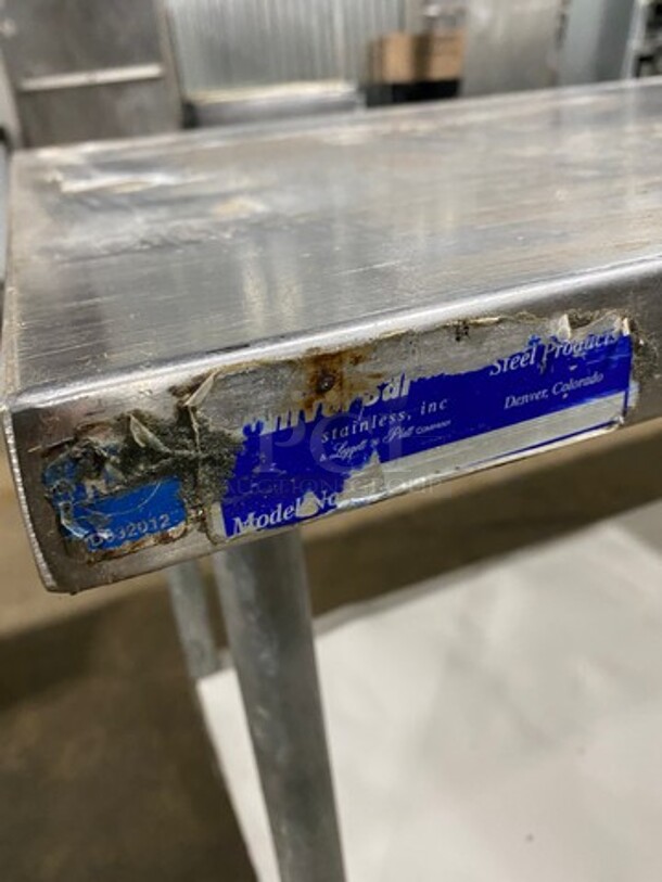 WOW! Universal Solid Stainless Steel Work Top/ Prep Table! With Storage Space Underneath! On Legs! - Image 7 of 7