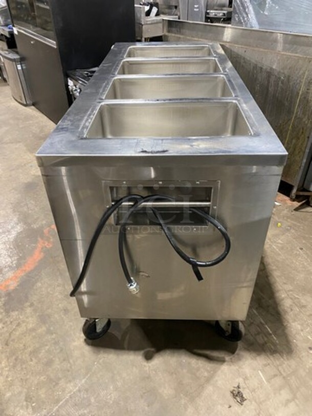 Traulsen Commercial Electric Powered 4 Well Steam Table! With Storage Space Underneath! All Stainless Steel! On Casters! Model: HWEM50MC SN: T233090B02 115V 60HZ 1 Phase - Image 2 of 10
