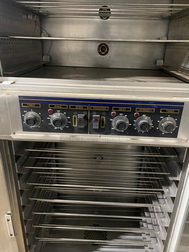 Nuvu Commercial Baking Center Oven Proofer Combo! With Metal Oven Racks! Stainless Steel! On Casters! Model: SUB123 SN: 383592000205 208V 60HZ 3 Phase - Image 6 of 9