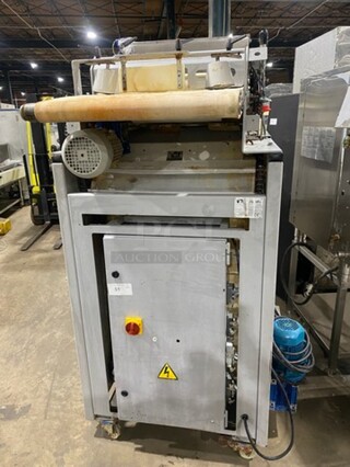 Zelaieta Commercial Floor Style Electric Powered Bread/Baguette Former/Molder! All Stainless Steel! On Casters!