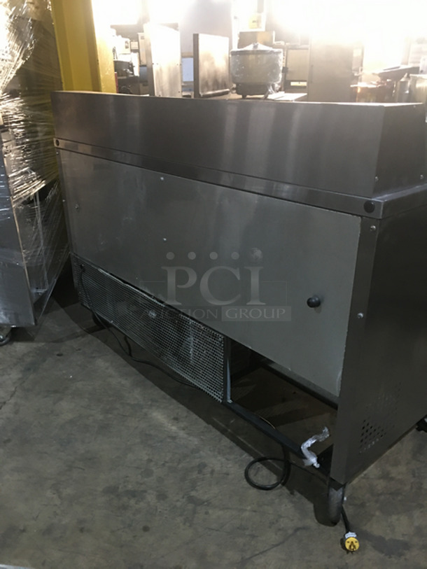 NICE! True Refrigerated Sandwich Prep Table! With Underneath Storage Space! With 2 Drawers! With Poly Coated Rack! With Commercial Cutting Board! All Stainless Steel! On Casters! Model: TSSU6016D2 SN: 8411708 115V 60HZ 1 Phase - Image 4 of 11