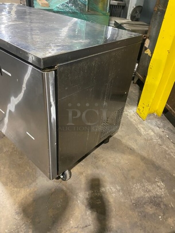 L & J Commercial 2 Door Lowboy/ Worktop Cooler! Stainless Steel! On Casters! WORKING WHEN REMOVED! Model: LUC60 SN: LUC6012020684020 115V 60HZ 1 Phase - Image 2 of 8