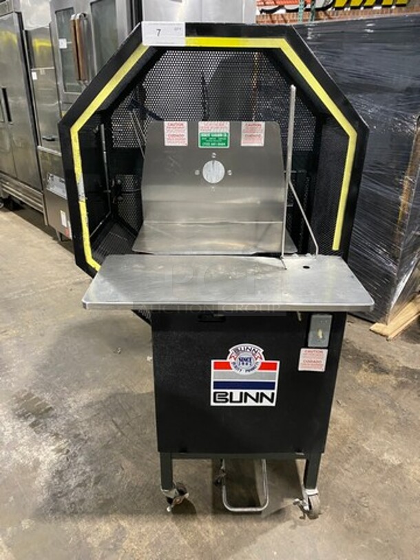 GREAT FIND! Bunn Commercial Electric Powered Package Tying Machine! Stainless Steel! On Casters! Model: 1691 SN: 88938