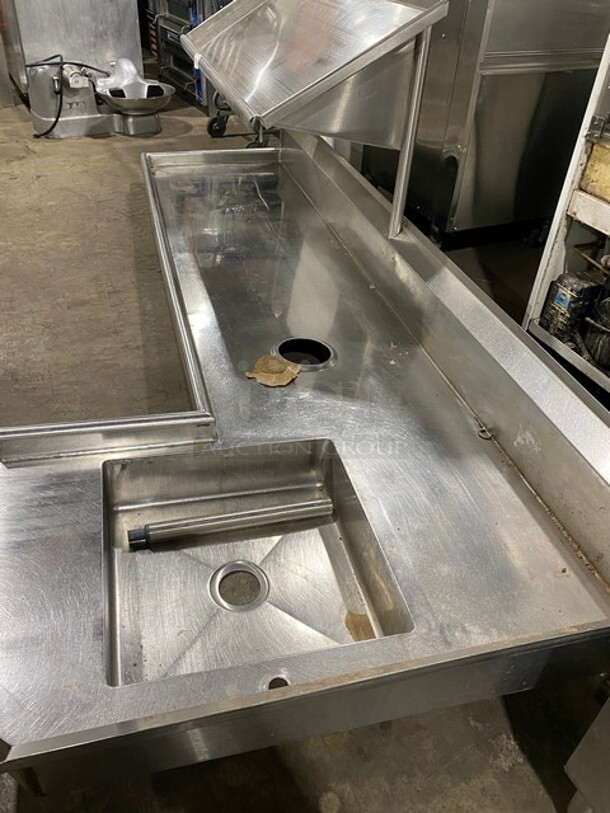 Commercial Corner Style Dish Washer Table! With Overhead Shelf! Solid Stainless Steel! Perfect For Pass Through Dish Washers! - Image 2 of 5