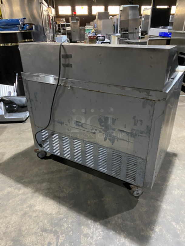 Leader Commercial Refrigerated Sandwich Prep Table! With Commercial Cutting Board! With 2 Door Storage Space! All Stainless Steel! On Casters! Model: NSFM48S/C SN: NI020121 115V 60HZ 1 Phase - Image 4 of 10