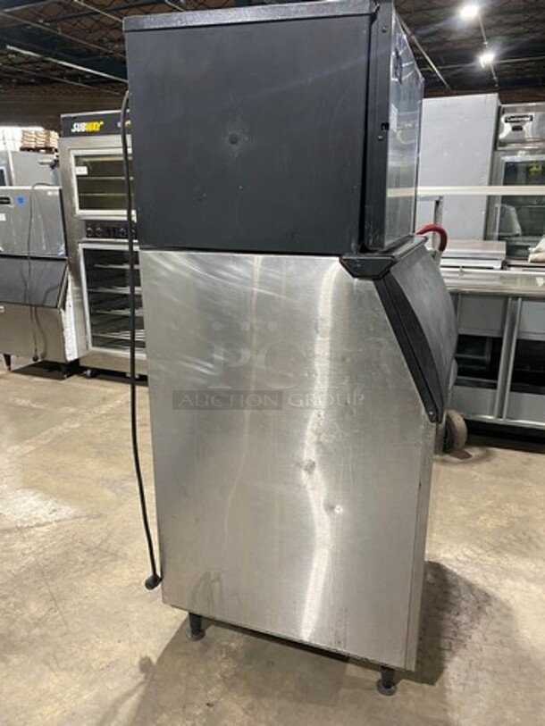 Ice-O-Matic Commercial Ice Maker Machine! With Commercial Ice Bin! All Stainless Steel! On Legs! Model: ICE0606HT4 SN: 11061280012971 208/230V 60HZ 1 Phase - Image 3 of 5