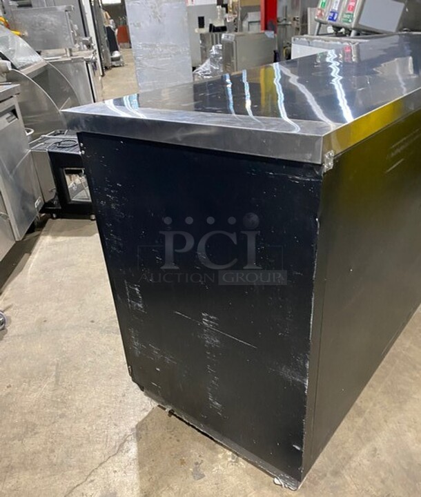 Late Model Blue Air Glass Doors Back Bar Cooler! With Poly Coated Racks! On Casters! MODEL BBB90-4BG-HC SN: IWW-BABB90GHC-0003 115V 1PH! Working When Removed! - Image 3 of 9