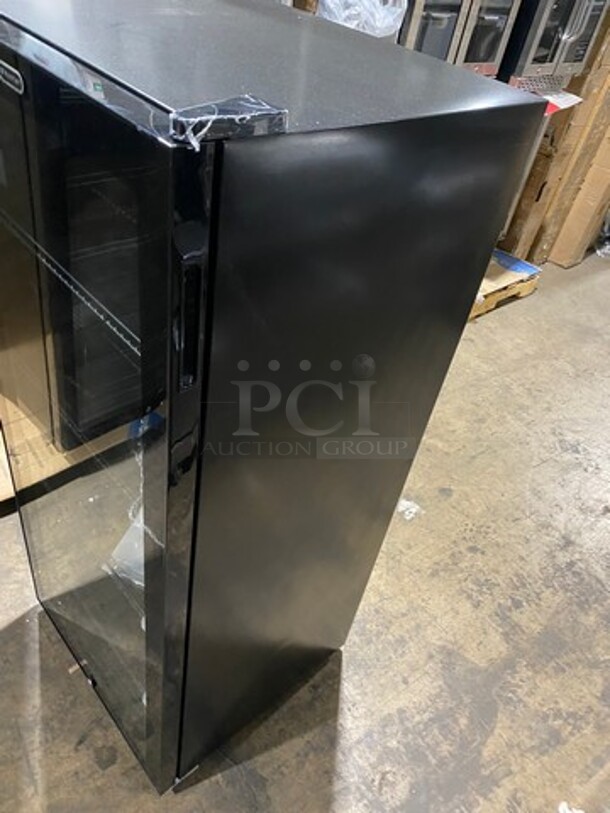 NEW! OUT OF THE BOX! SCRATCH-N-DENT! Whynter Single Door Wine Bottle Cooler/Chiller! With View Through Door! With Racks! 34 Wine Bottle Capacity! Model: FWC1201BB 115V - Image 2 of 9