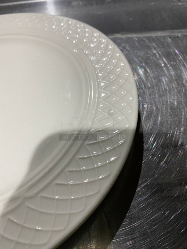 ALL ONE MONEY! Homer Laughlin White Ceramic Plates! Includes Cres Cor Dish Transport Cart! On Casters! - Image 5 of 10