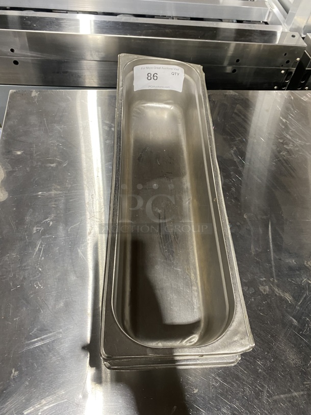 (x2) Stainless Steal 1/3 Pan Food Pans 2 X Your Bid! - Image 1 of 3