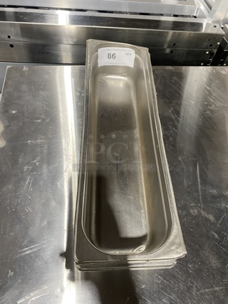 (x2) Stainless Steal 1/3 Pan Food Pans 2 X Your Bid!