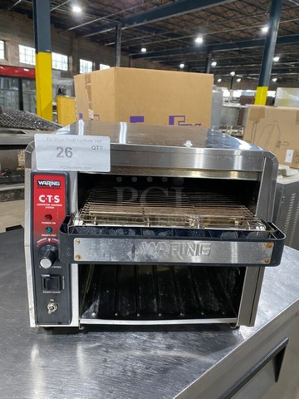 Waring Commercial Countertop Conveyor Toaster Oven! All Stainless Steel! Model: CTS1000 120V