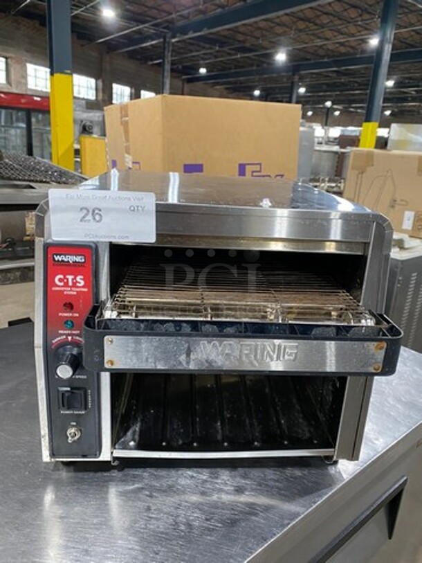 Waring Commercial Countertop Conveyor Toaster Oven! All Stainless Steel! Model: CTS1000 120V - Image 1 of 8