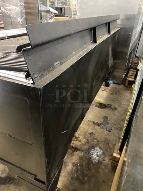 NICE! Bakers Pride Commercial Gas Powered Char Broiler Grill! With Back Splash! All Stainless Steel! On Casters! - Image 3 of 10