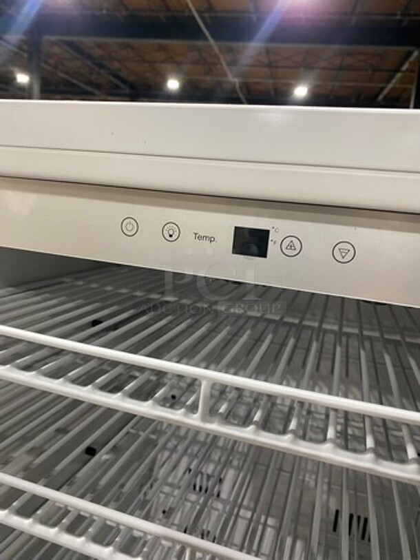 NEW! OUT OF THE BOX! SCRATCH-N-DENT! Whynter Commercial Single Door 10.6 cu. ft. Reach In Cooler Merchandiser! With View Through Door! With Poly Coated Racks!  Model: CBM1060XLW 115V - Image 6 of 9