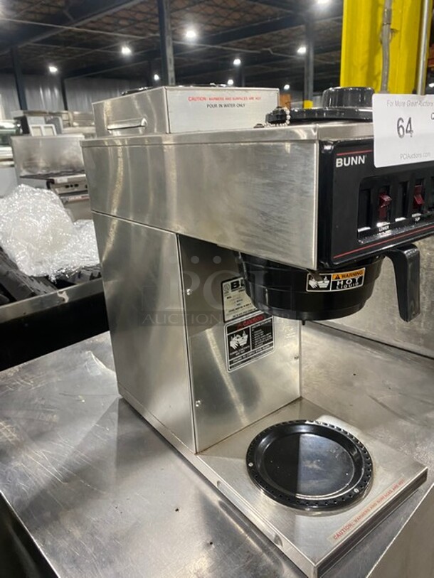 Bunn Commercial Countertop Coffee Maker! With 2 Coffee Pot Warmers! All Stainless Steel! Model: VP172 SN: VP17024348 120V 60HZ 1 Phase - Image 2 of 9