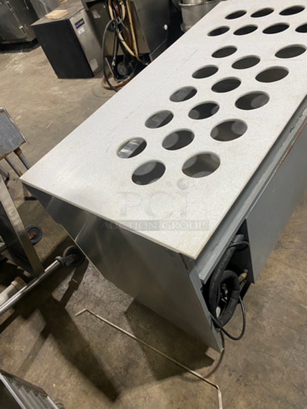 Delfield Commercial Cold Pan Top! With 2 Door Storage Space Underneath! All Stainless Steel! On Casters! - Image 4 of 6
