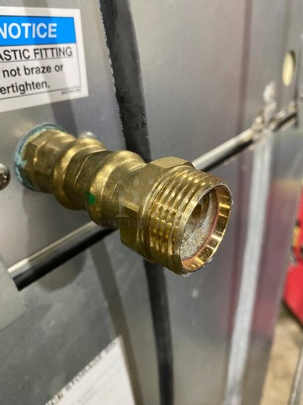 COOL! LATE MODEL! Hoshizaki Commercial Ice Maker Machine! With Commercial Ice Bin! All Stainless Steel! On Legs! 2x Your Bid Makes One Unit! WORKING WHEN REMOVED! Model: KM350MAJ SN: H00828K 115V 60HZ 1 Phase - Image 6 of 9