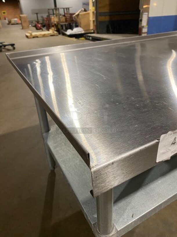 LIKE NEW! Heavy Duty Solid Stainless Steel Equipment Stand! With Storage Space Underneath! On Legs! - Image 8 of 9