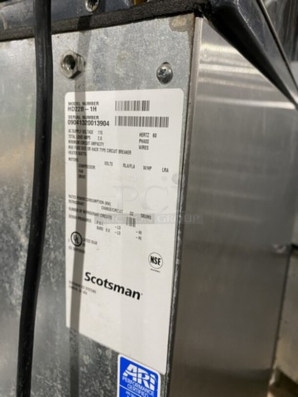 Scotsman Prodigy Series Air Cooled Ice Machine On Bin With Dispenser! Model CO322MA-1A Serial 08091320G12741! 115V 1 Phase! On Legss!  - Image 6 of 8