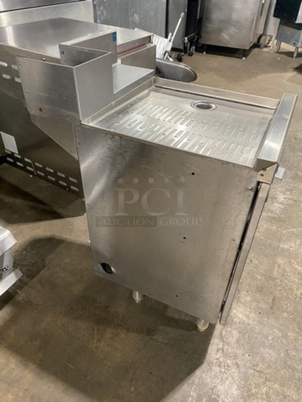 Perlick Under The Counter Drainboard! With Back Splash! With Storage Space Underneath! All Stainless Steel! On Legs! - Image 3 of 7