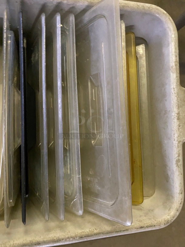 ALL ONE MONEY! Bin Full Of Various Size And Color Cambro Food Pan Lids! - Image 4 of 5