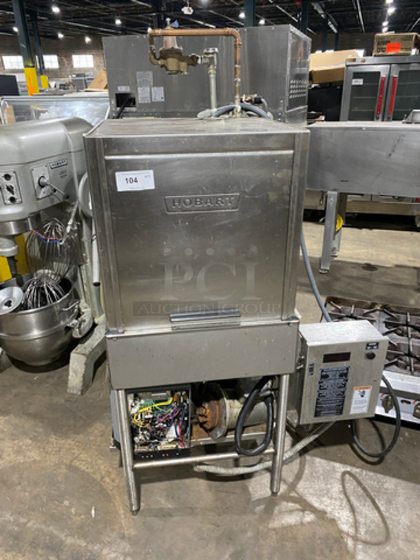 Hobart Commercial Heavy-Duty Pass-Through Dishwasher! All Stainless Steel! On Legs! Model: AM14 SN: 231022900 200/230V 60HZ 3 Phase