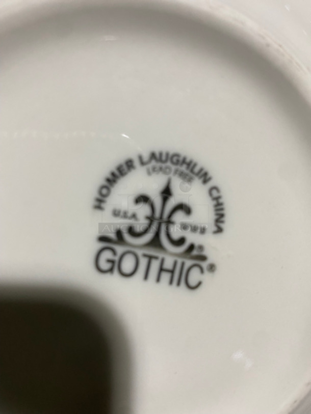 ALL ONE MONEY! Homer Laughlin White Ceramic Plates! Includes Black Poly Crate! - Image 6 of 6