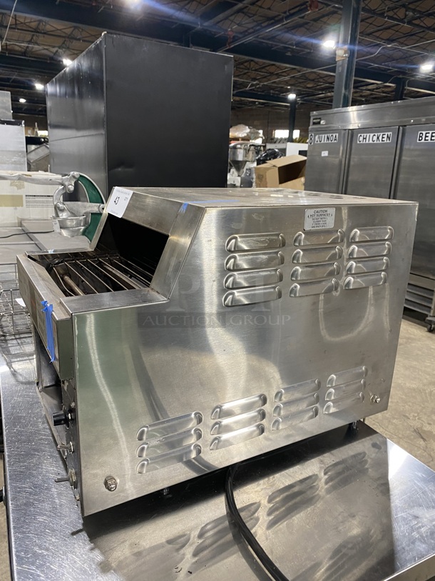 Savory Commercial Countertop Conveyor Toaster Oven! All Stainless Steel! Model: RT2VSHO SN:0709210050094 208V   1 Phase!
 - Image 2 of 7