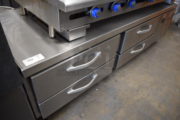 Beverage Air Stainless Steel Commercial 4 Drawer Chef Base on Commercial Casters. 115 Volts, 1 Phase. 84x32x26.5. Tested and Working! - Image 3 of 7
