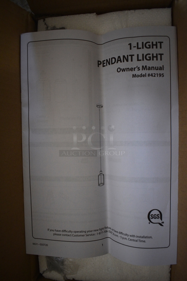 BRAND NEW SCRATCH AND DENT! SGS 42195 Pendant Light Fixture