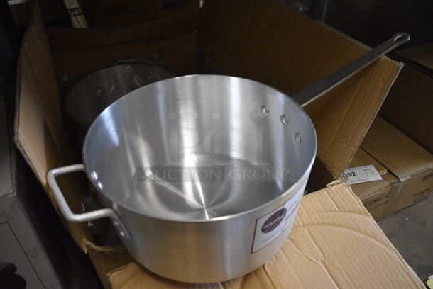 4 BRAND NEW IN BOX! Arkadia Metal Sauce Pots. 24x12x8. 4 Times Your Bid!