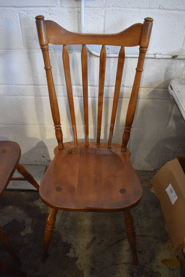 4 Wooden Dining Chairs. Stock Picture - Cosmetic Condition May Vary. 20x18x42. 4 Times Your Bid!