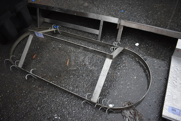Metal Commercial Pot Rack w/ 12 Pot Rack Hooks. 60x25x12 - Image 1 of 3