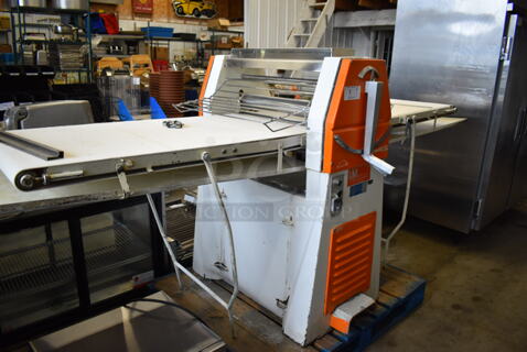 SPT2/2 Metal Commercial Floor Style Reversible Dough Sheeter. 220 Volts. 118x40x49