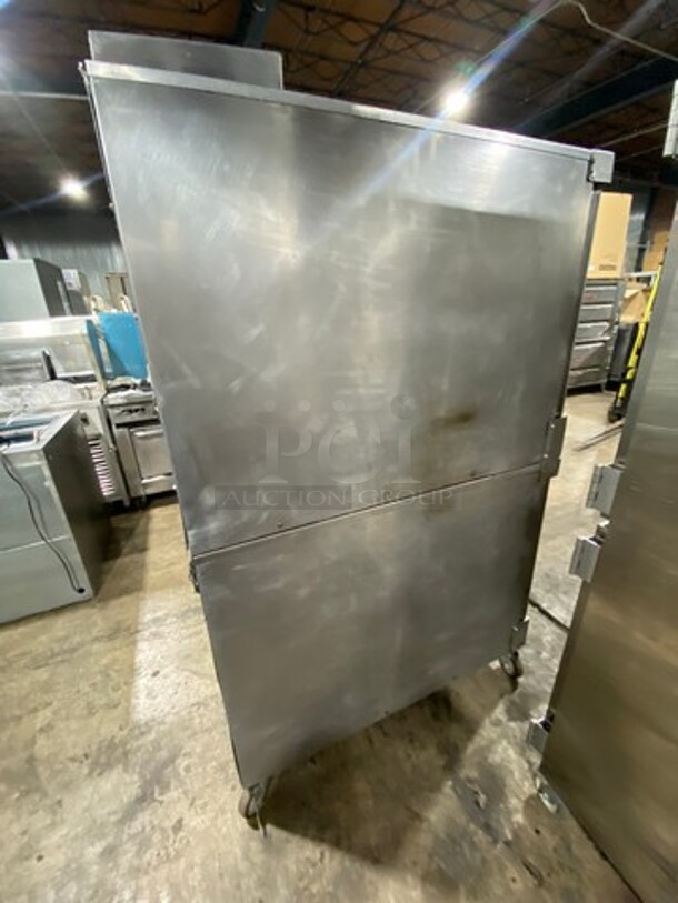 Vulcan Commercial Natural Gas Powered Double Deck Convection Oven! With View Through Doors! Metal Oven Racks! All Stainless Steel! On Casters! 2x Your Bid Makes One Unit! - Image 4 of 11