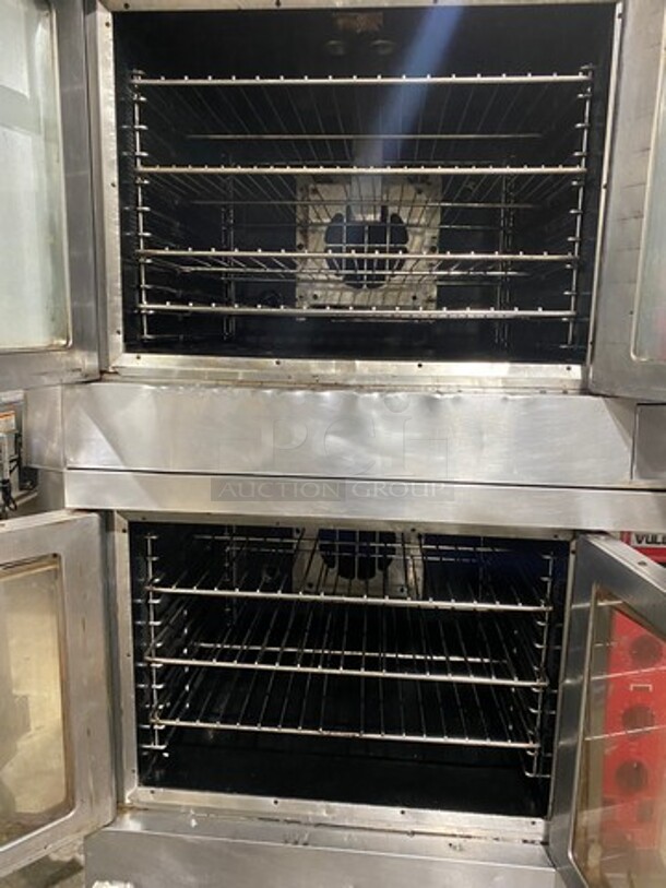 Vulcan Commercial Natural Gas Powered Double Deck Convection Oven! With View Through Doors! Metal Oven Racks! All Stainless Steel! On Casters! 2x Your Bid Makes One Unit! - Image 5 of 11