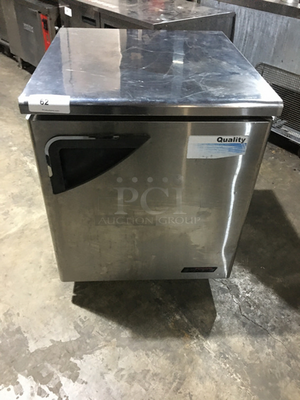 COOL! Turbo Air Refrigerated Single Door Lowboy/Worktop Cooler! All Stainless Steel! On Casters! Model: TUR28SD 115V 60HZ 1 Phase