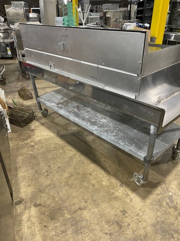MagiKitch'n Commercial Countertop Electric Powered Flat Top Griddle! With Back And Side Splashes! On Equipment Stand! With Storage Space Underneath! All Stainless Steel! On Casters! - Image 3 of 9