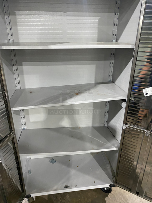 Seville Classics Heavy Duty Storage Cabinet! Solid Stainless Steel! On Casters! - Image 5 of 6