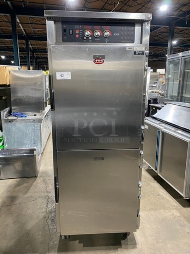 FWE Commercial Electric Powered Rethermalization/ Holding Cabinet! With Solid Split Doors! All Stainless! On Casters! Model: RH18HO SN: 133676602 208V 60HZ 1 Phase