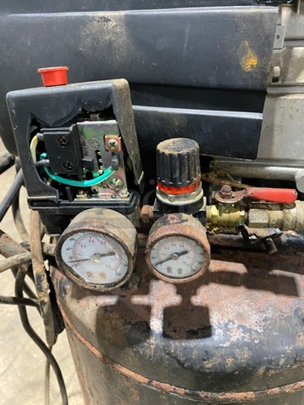 Central Pneumatic Commercial Air Compressor! On Legs! - Image 6 of 8