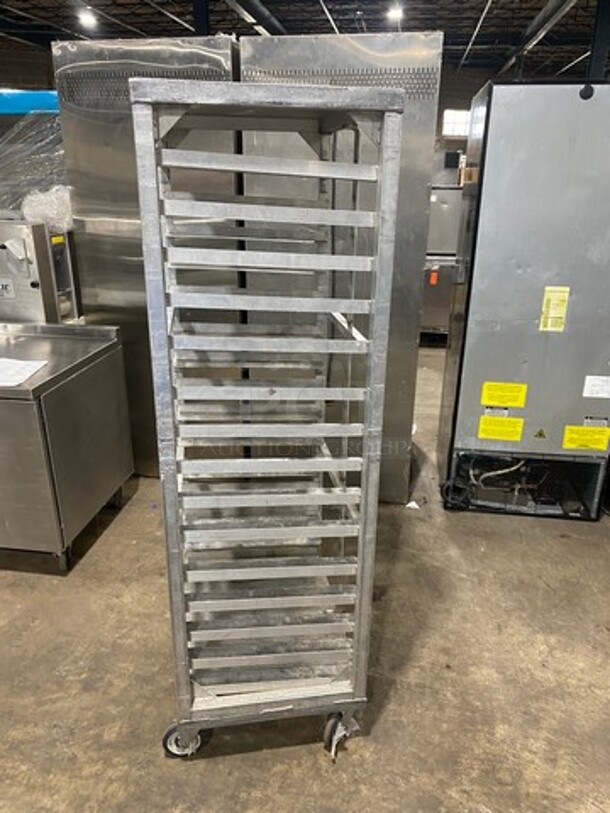 Metal Commercial Pan Transport Rack! On Casters! - Image 2 of 5