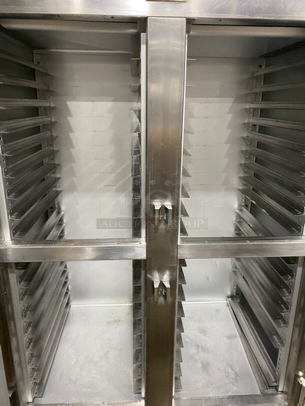 COOL! Traulsen Commercial Split Doors Reach In Refrigerator! With Racks! All Stainless Steel! On Casters! Model: AHT232NUTHHS SN: T079150C01 115V 60HZ 1 Phase - Image 5 of 9
