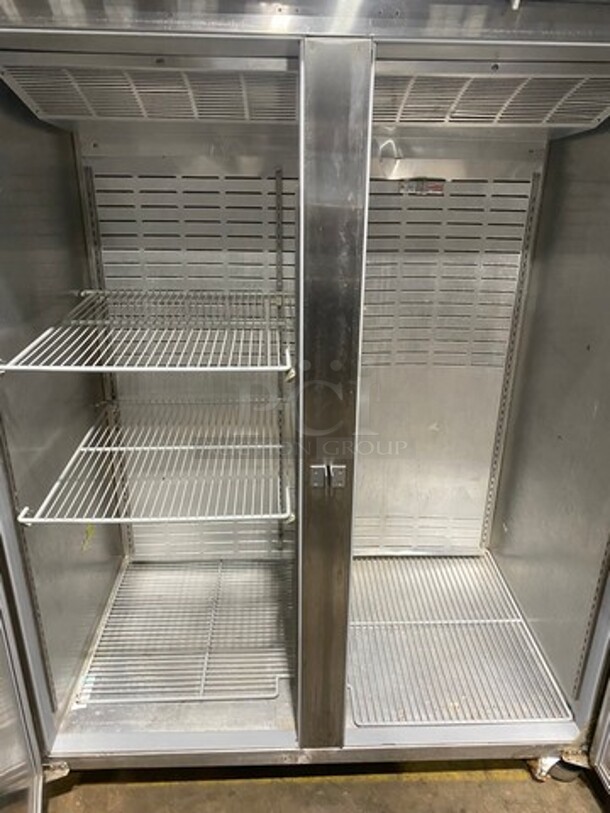 Norlake Commercial 2 Door Reach In Freezer! With Poly Coated Racks! All Stainless Steel! On Casters! Model: NF482SMS SN: 03100757 115V 60HZ 1 Phase - Image 5 of 10