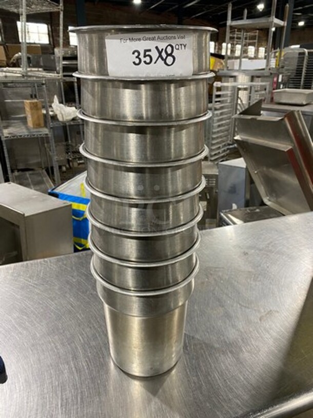 Stainless Steel Round Soup Pan Insert! 8x Your Bid! - Image 1 of 5