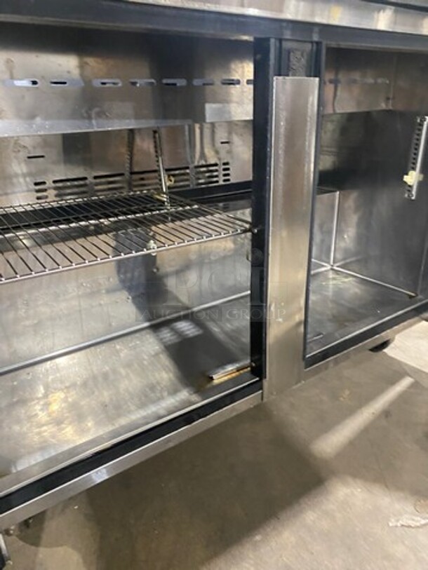 Turbo Air Commercial Refrigerated Sandwich Prep Table! With 2 Door Storage Space Underneath! All Stainless Steel! On Casters! Model: TST48SD 115V 60HZ 1 Phase - Image 6 of 9
